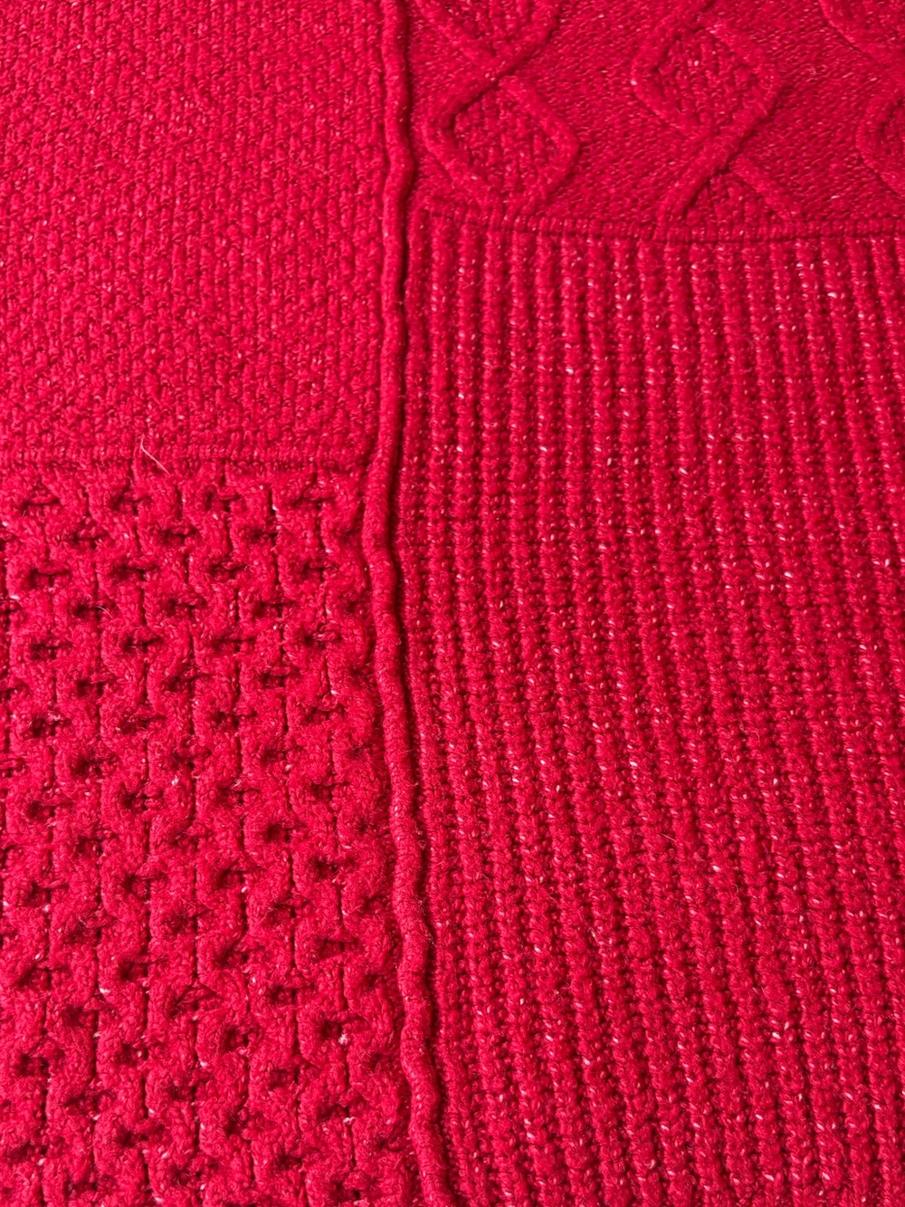 Y2K American Eagle Red Cable-Knit Turtleneck Sweater Sz M - Picture 4 of 10